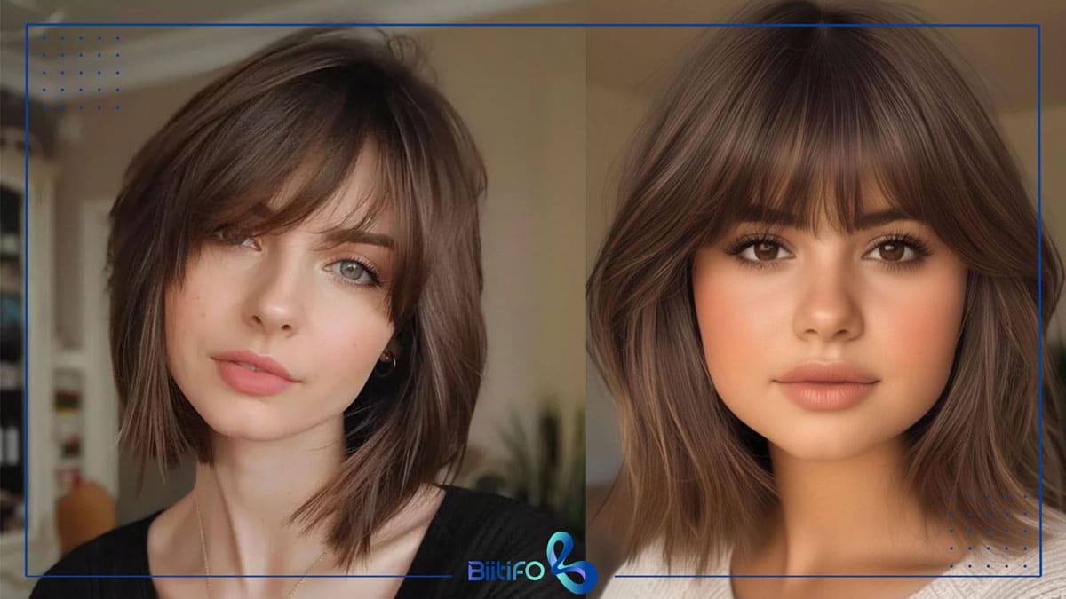 مدل مو چتری تا روی چشم