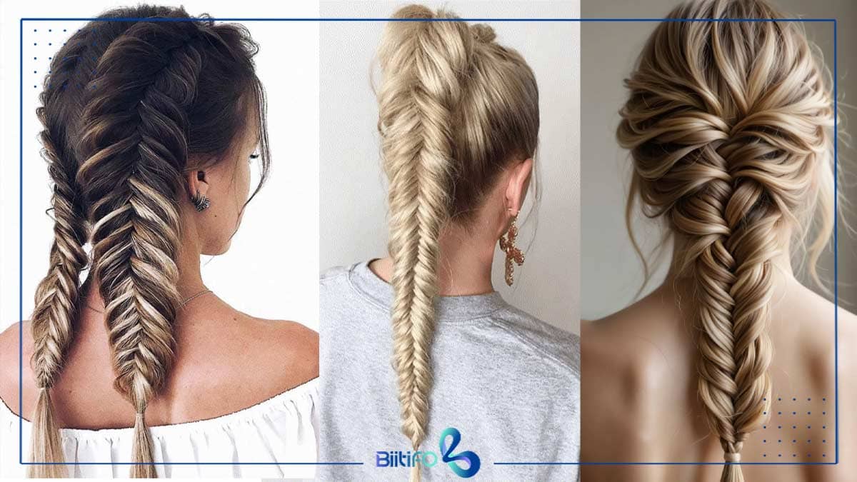 بافت دم‌ماهی یا تیغ‌ماهی (Fishtail Braids)