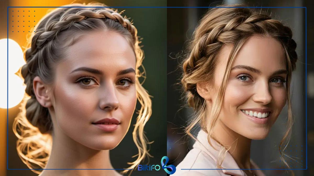 بافت تاجی (Crown Braids)