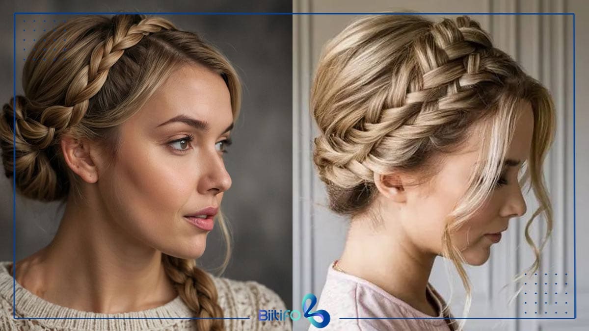 بافت میلک‌مید (Milkmaid Braids)
