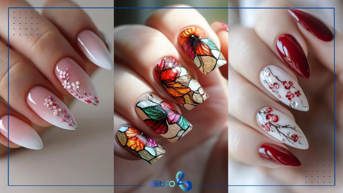 طراحی ناخن هنری با نقاشی دستی