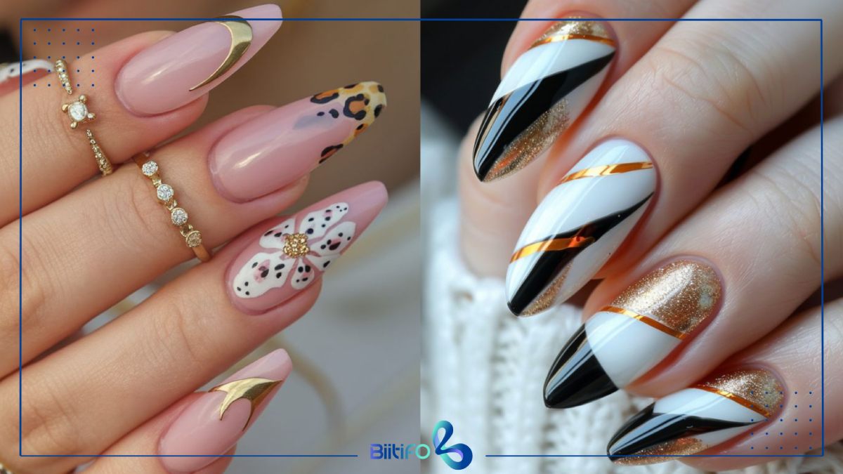 طراحی بر اساس فرم ناخن بلند