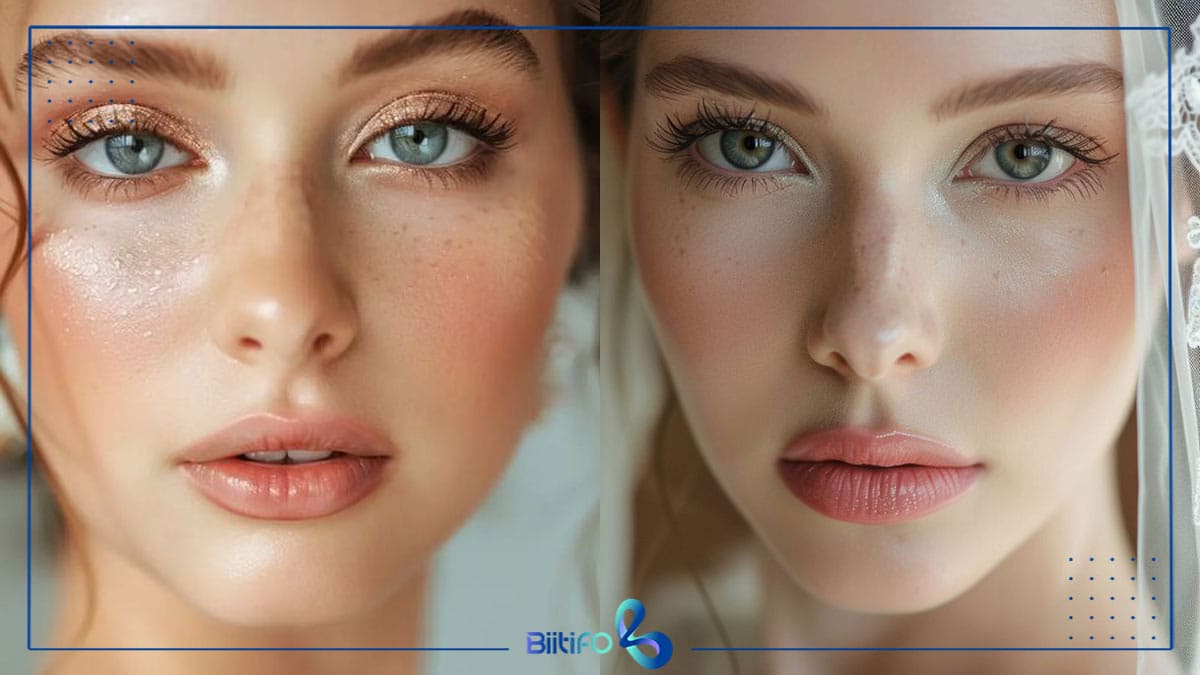 مدل آرایش لایت عروس اروپایی