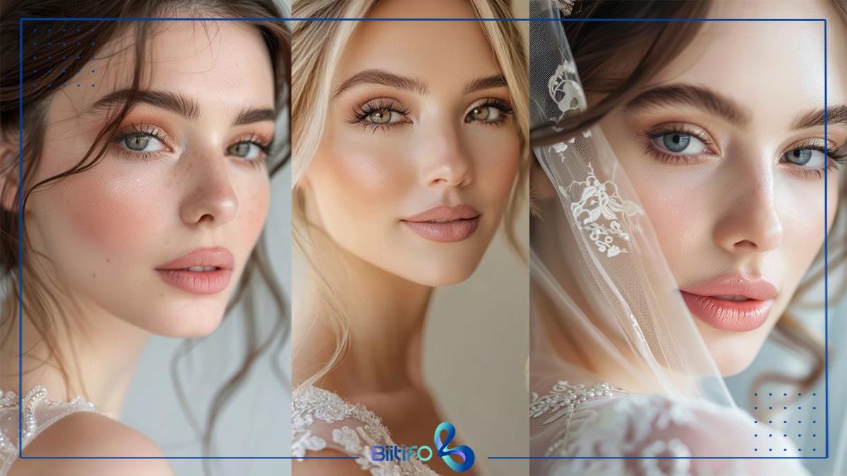 آرایش لایت عروس اروپایی