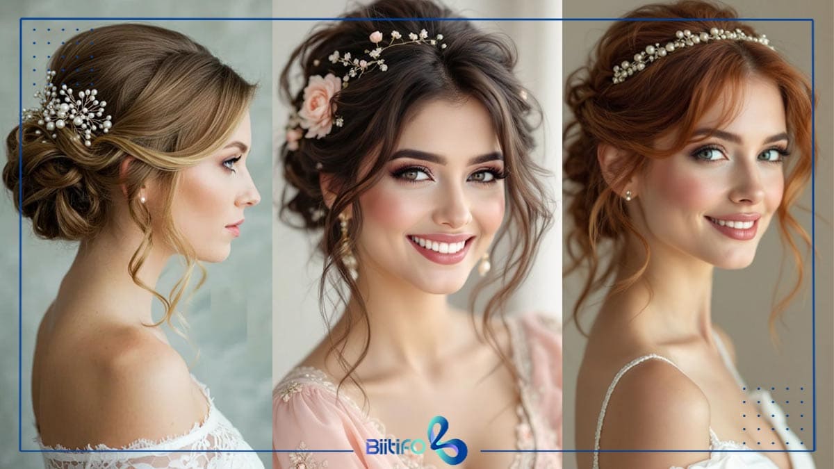 شینیون کلاسیک عروس برای حنابندان 