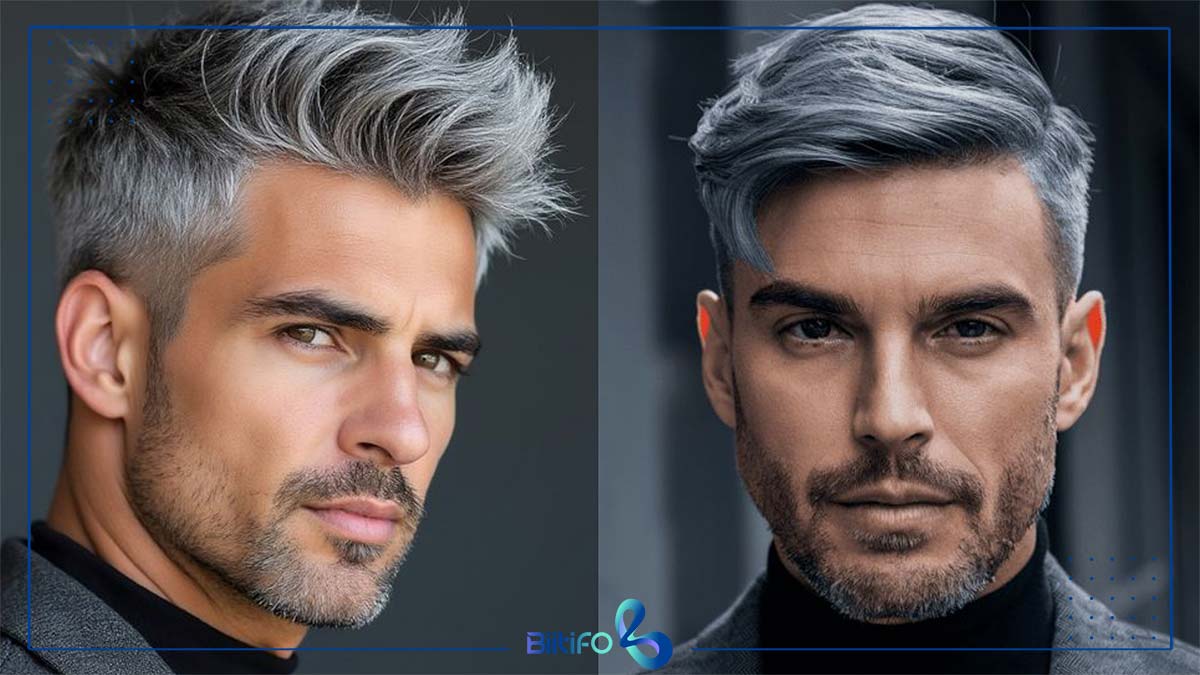خاکستری تیره رنگ مو مردانه