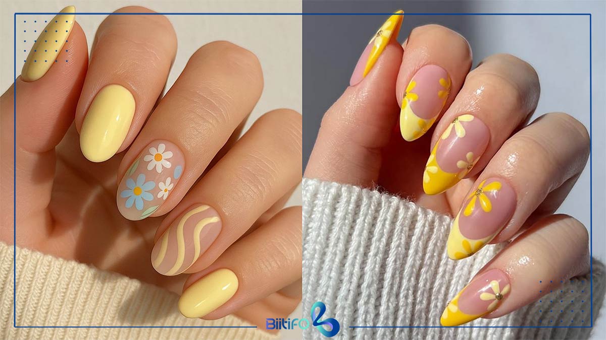 زرد کره‌ای با طرح گل‌های بهاری