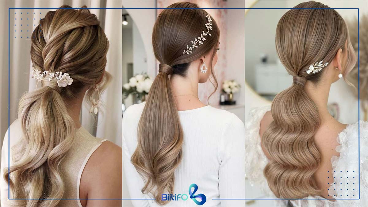 مدل موی دم اسبی شیک برای عروسی