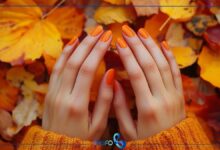 طرح ناخن پاییزی
