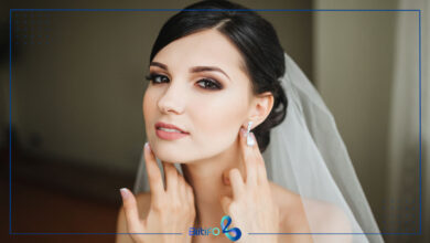 میکاپ عروس با موی مشکی