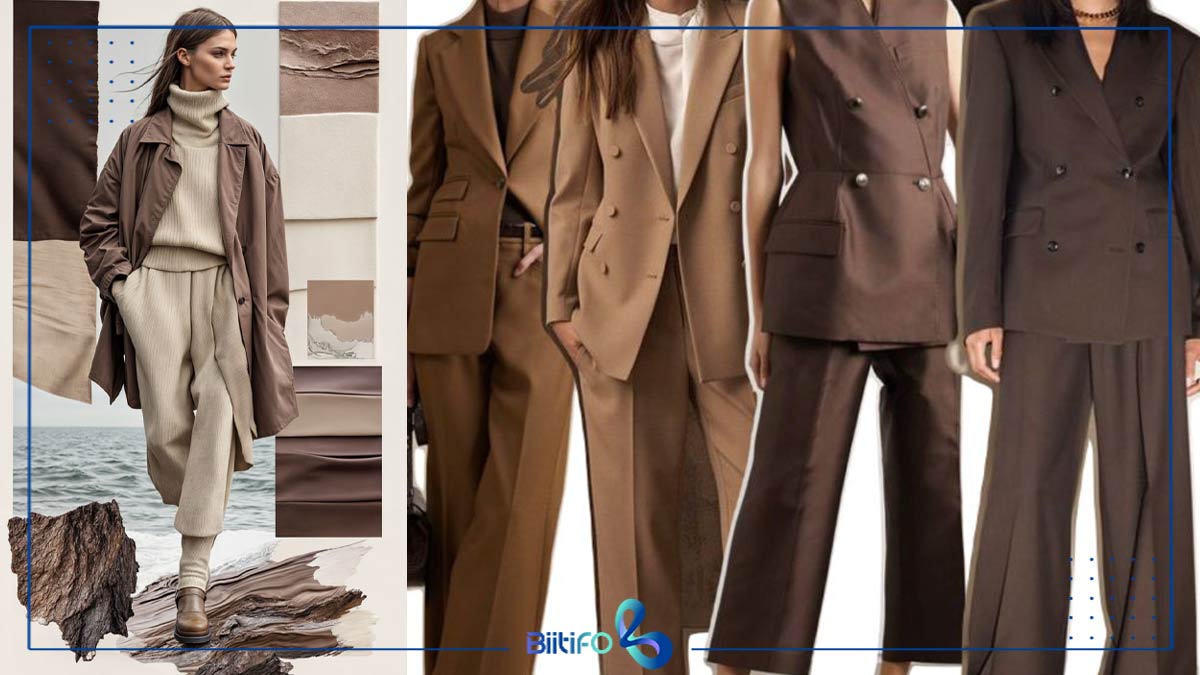 پالت رنگی قهوه‌ای برای پاییز