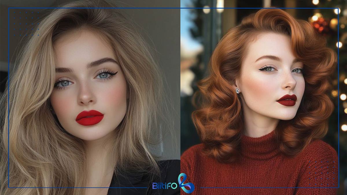 میکاپ روسی با رژ قرمز