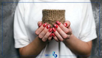 طراحی ناخن قرمز