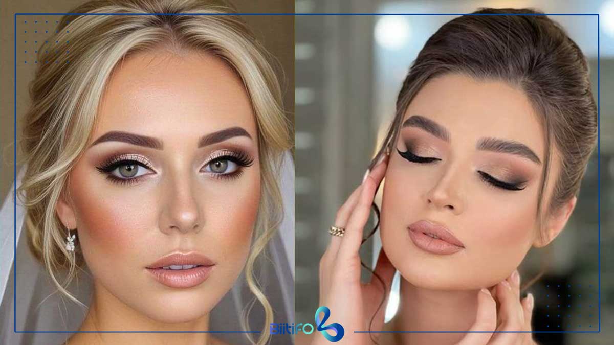 مدل میکاپ روسی عروس با لب نود