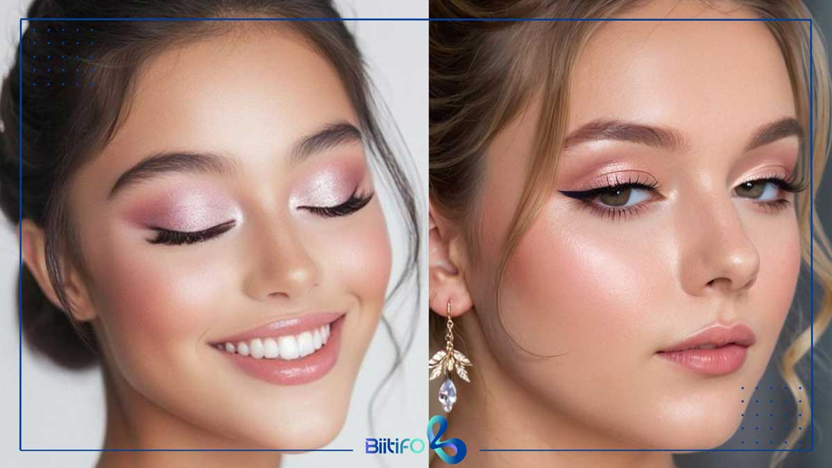 میکاپ روسی برای عروس با سایه هلویی