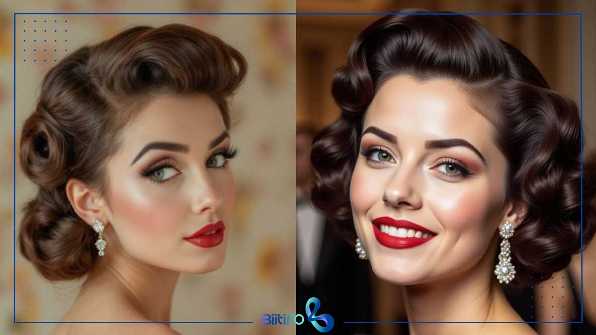 میکاپ با رژ قرمز کلاسیک