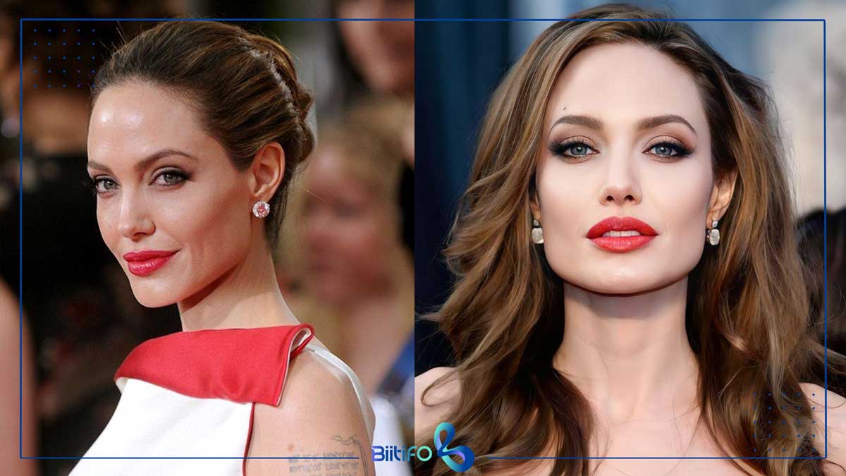 میکاپ‌ سلبریتی‌ با رژ قرمز